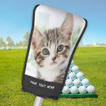 Custom Photo Text Create Your Own Personalised Golf Head Cover<br><div class="desc">Custom photo golf head cover, perfect gift to your favourite golfer. Customise these golf head covers and matching golf accessories with your favourite family, pet, dog, kids photo. Great gift to all golfers, golf lovers, dog lovers, dog mum and dog dad. COPYRIGHT © 2020 Judy Burrows, Black Dog Art -...</div>