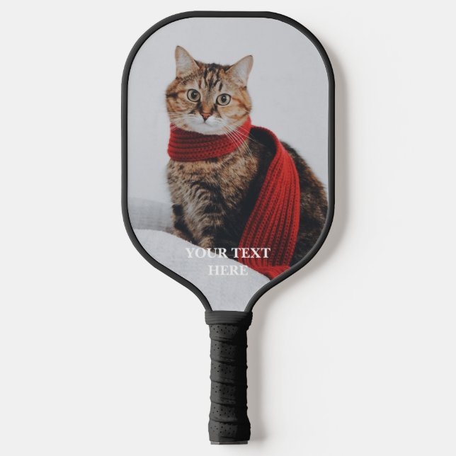 Custom Photo Text Create Your Own Personalised  Pickleball Paddle (Front)