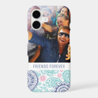Custom Photo & Text Ethnic Paisley Pattern