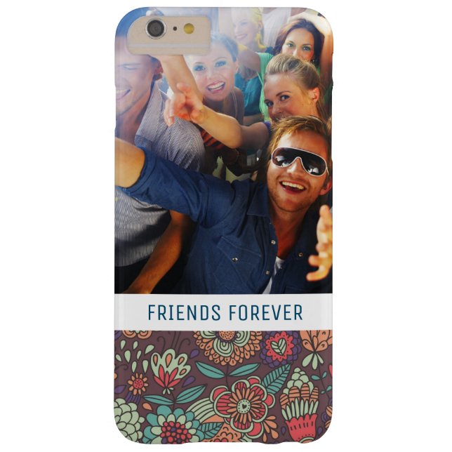 Custom Photo & Text floral cartoon pattern Case-Mate iPhone Case (Back)