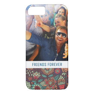 Custom Photo & Text floral cartoon pattern iPhone 8/7 Case
