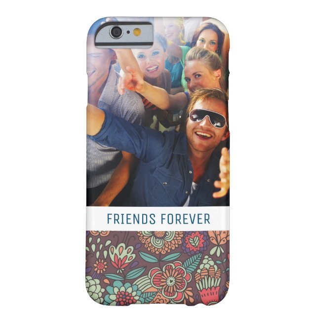 Custom Photo & Text floral cartoon pattern Case-Mate iPhone Case (Back)