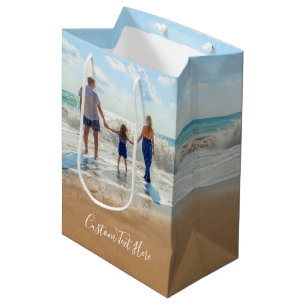 Custom Photo Text Gift Bag Your Favourite Photos