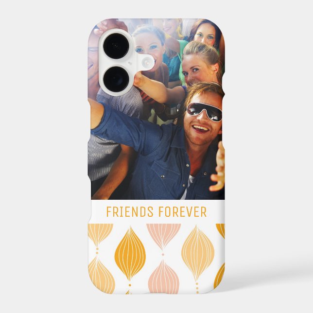 Custom Photo & Text Golden Ogee Pattern (Back)