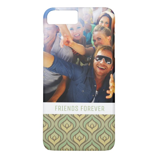 Custom Photo & Text green and yellow pattern Case-Mate iPhone Case (Back)