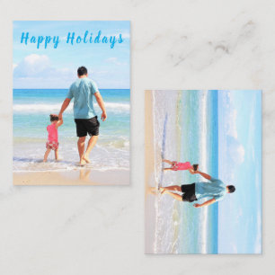Custom Photo Text Happy Holidays Card Your Dad