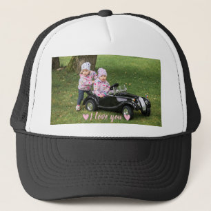 Custom, Photo & Text hat. Trucker Hat