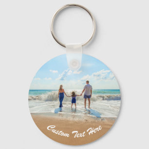 Custom Photo Text Keychain - Unique Your Design