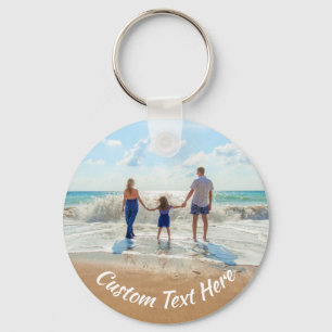 Custom Photo Text Keychain Your Family Photos Gift