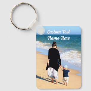 Custom Photo Text Keychain Your Family Photos Mum