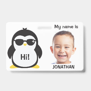 Custom Photo & Text Kids' ID badge