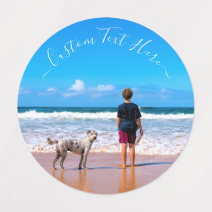 Custom Photo Text Labels Your Lovely Pets Design