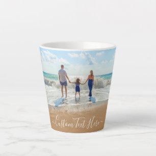 Custom Photo Text Latte Mug - Your Own Design