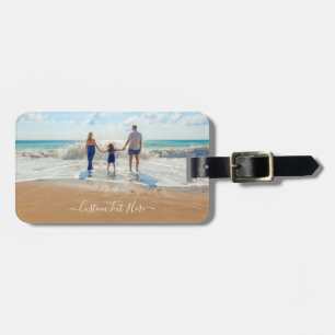 Custom Photo Text Luggage Tag Your Family Photos