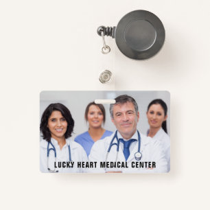 Custom Photo & Text Medical / Hospital badges ID Badge