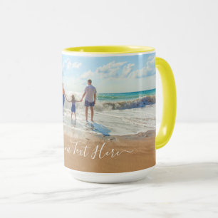 Custom Photo Text Mug with Your Family Design