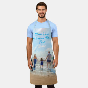 Custom Photo Text Name Apron with Your Photos