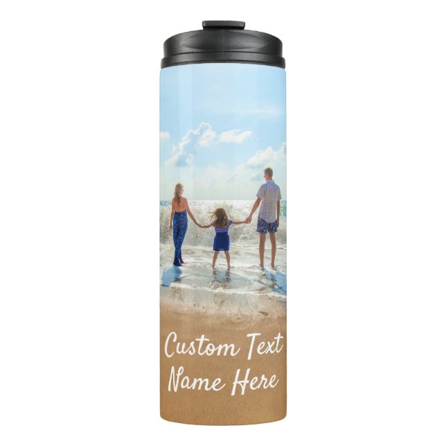 Custom Photo Text Name Thermal Tumbler Your Photos (Front)