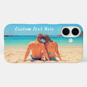 Custom Photo Text Name Your Favourite Love Photos iPhone 16 Case