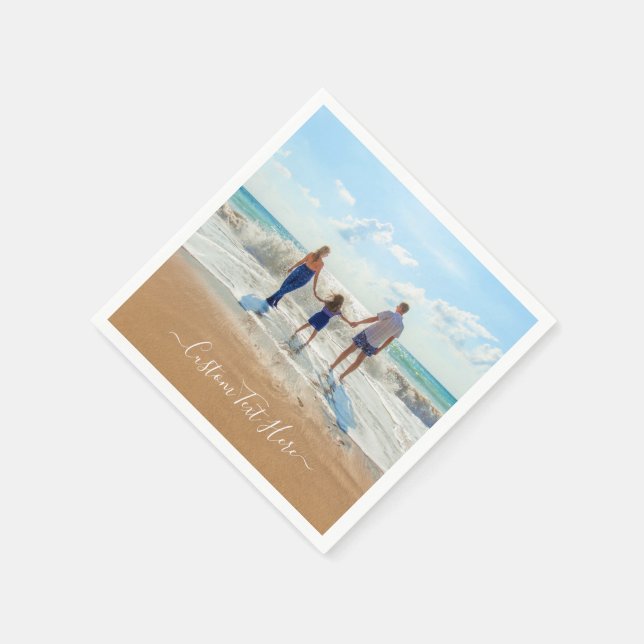 Custom Photo Text Napkins Your Favourite Photos (Corner)