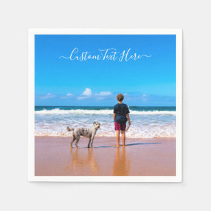 Custom Photo Text Napkins Your Photos with Pets