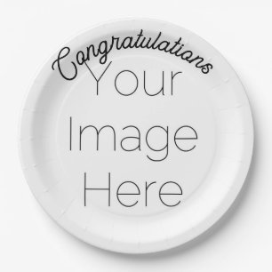 Custom Photo & Text Party Paper Plate – Personal