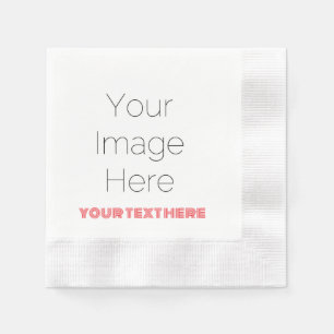 Custom Photo & Text Party Wedding, birthday, paper Napkin