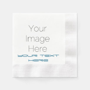 Custom Photo & Text Party Wedding, birthday, paper Napkin