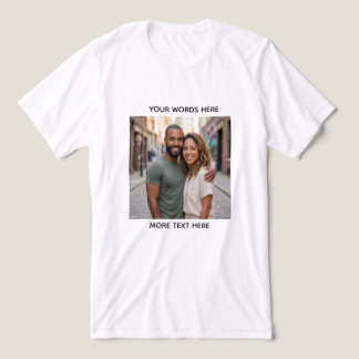 Custom Photo & Text Personalised T-Shirt | Upload Tri-Blend Shirt