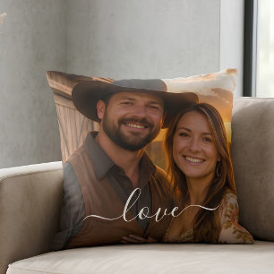 Custom Photo & Text Photo Collage Cushion