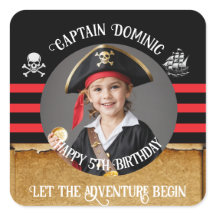 Custom photo & text Pirate Birthday Party