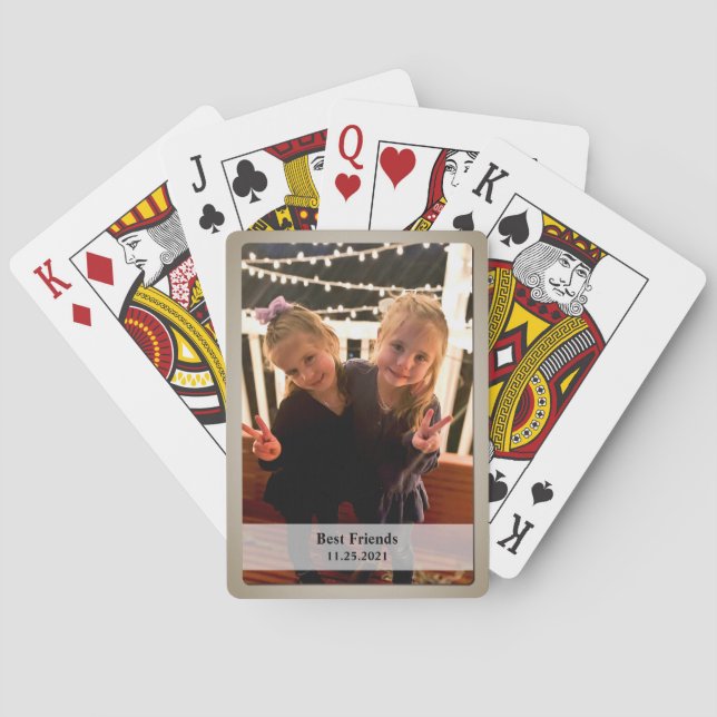 Custom Photo Text  Playing Cards (Back)