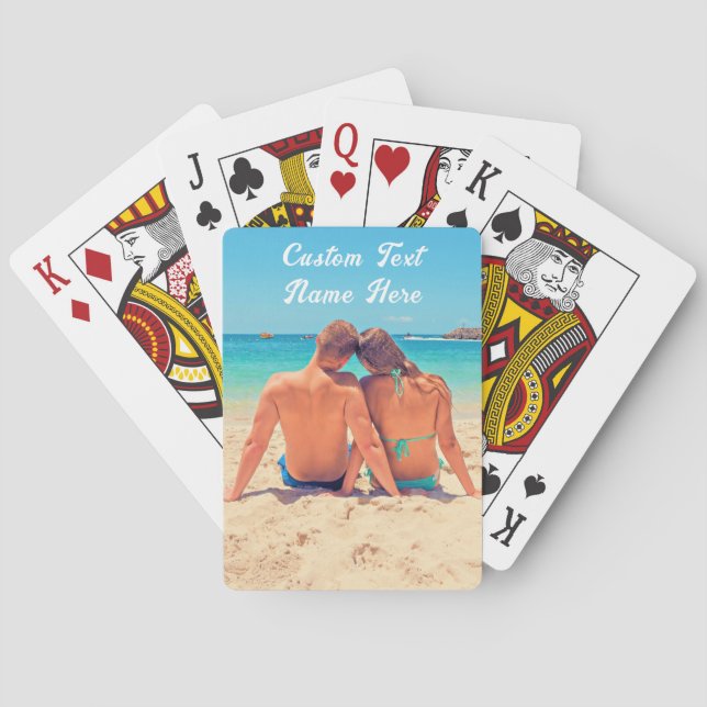 Custom Photo Text Playing Cards Your Photos Gift (Back)