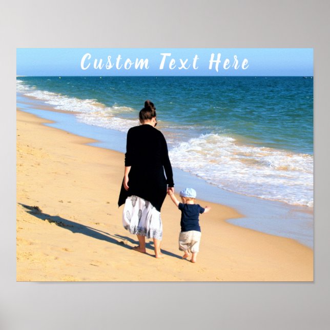 Custom Photo Text Poster Your Photos with MOM (Front)