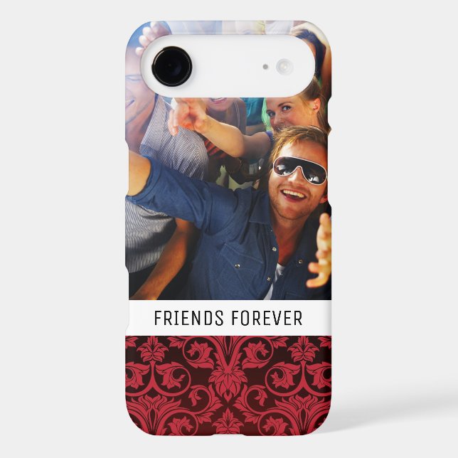 Custom Photo & Text Red wallpaper 2 Case-Mate iPhone Case (Back)