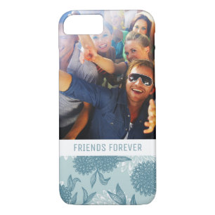 Custom Photo & Text Retro Floral Pattern 2 2 iPhone 8/7 Case