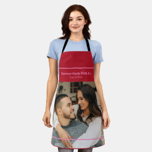 Custom Photo & Text Romantic Gift - Personalized Apron