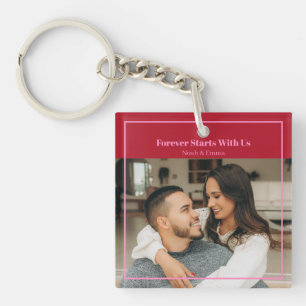 Custom Photo & Text Romantic Gift - Personalized  Key Ring