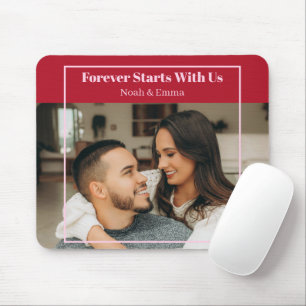 Custom Photo & Text Romantic Gift - Personalized  Mouse Mat