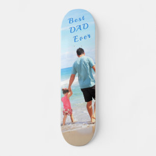 Custom Photo Text Skateboard - Best DAD Ever