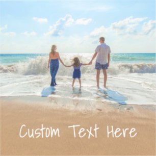 Custom Photo Text Sticker Your Vacation Design