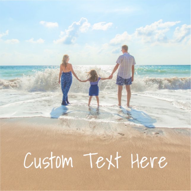 Custom Photo Text Sticker Your Vacation Design (Front)