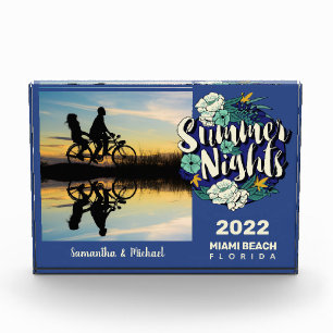 Custom Photo & Text Summer Nights Block