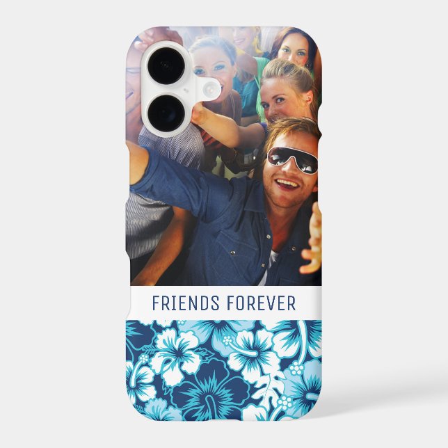 Custom Photo & Text Surf Floral Hibiscus Pattern (Back)