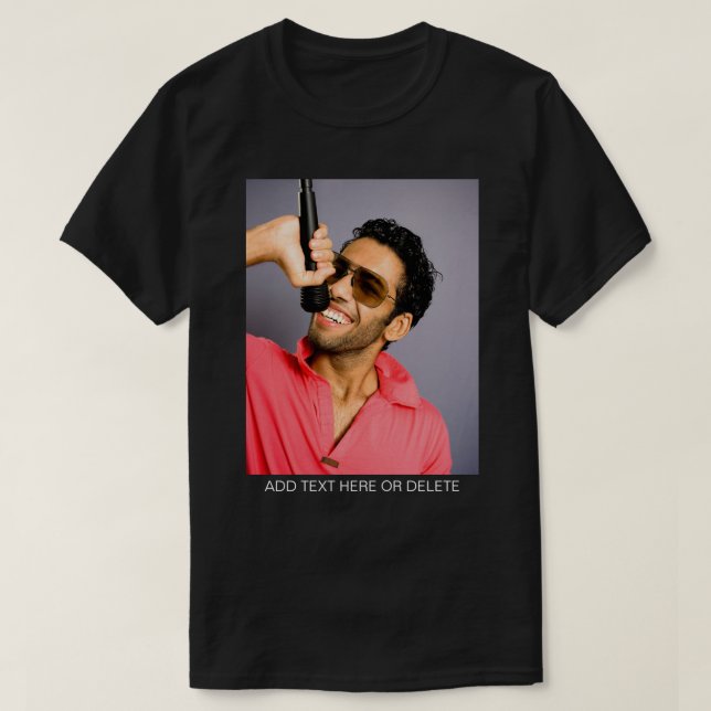 Custom Photo Text  T-Shirt (Design Front)