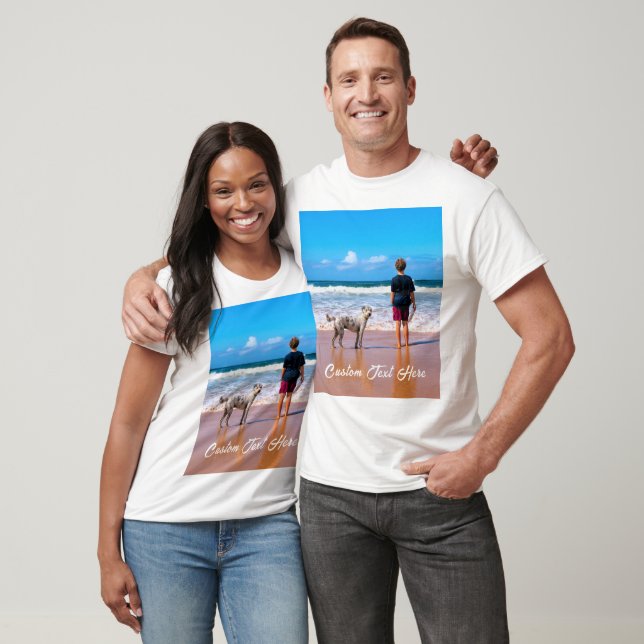 Custom Photo Text T-Shirt Your Favourite Photo Gif (Unisex)