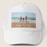 Custom Photo Text Trucker Hat with Your Family<br><div class="desc">Custom Photo and Text - Unique Your Own Design -  Personalised Family / Friends or Personal Gift - Add Your Text and Photo - Resize and move elements with customisation tool !</div>