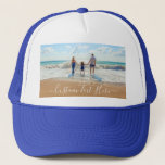 Custom Photo Text Trucker Hat Your Faforite Photos<br><div class="desc">Custom Photo and Text hats - Unique Your Own Design -  Personalised Family / Friends or Personal Trucker Hat / Gift - Add Your Text and Photo - Resize and move elements with Customisation tool ! Choose font / size / colour ! good Luck - Be Happy :)</div>