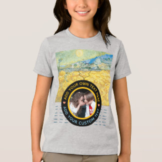 Custom Photo-Text – Van Gogh Art Birthday Holiday Tri-Blend Shirt