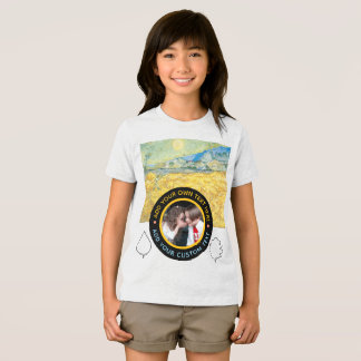Custom Photo-Text – Van Gogh Art Birthday Holiday Tri-Blend Shirt